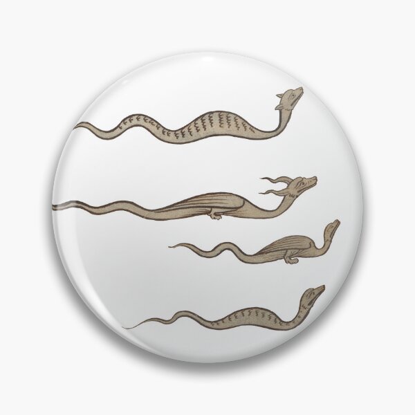 Item preview, Medieval illustration of serpents designed and sold by IllmadeErrant.
