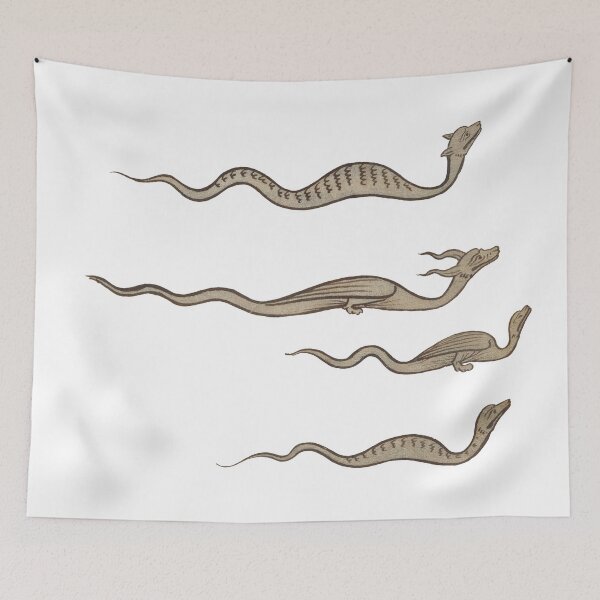 Item preview, Medieval illustration of serpents designed and sold by IllmadeErrant.