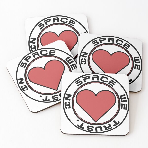 Item preview, In space we trust, heart emblem. designed and sold by Lunarviewpoint.