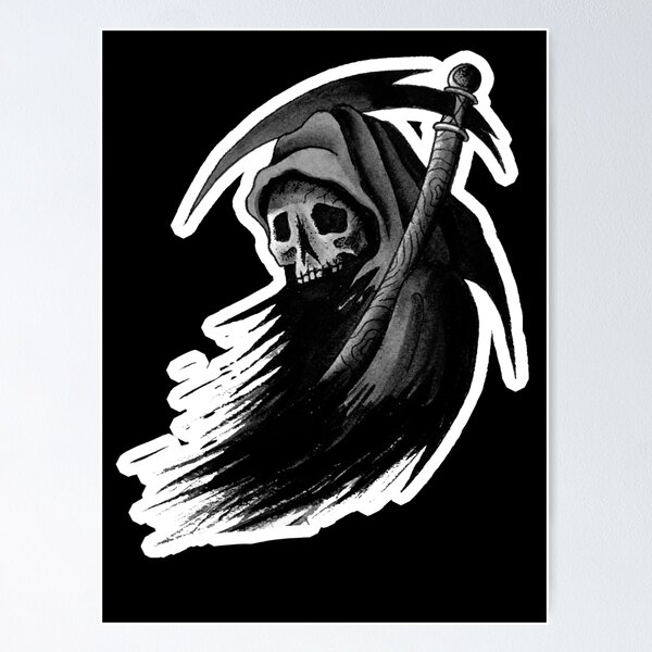 Artikel-Vorschau von Sensenmann Tod Tattoo Flash, designt und verkauft von Big Flat Films.