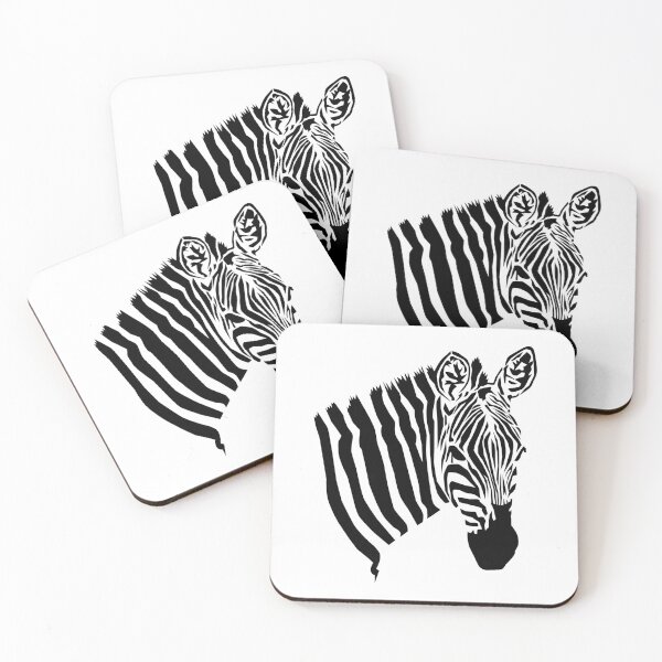 Item preview, Zebra Head silhouette isolated on white background designed and sold by MagnoliaLake.