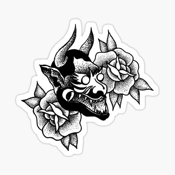 Item preview, Devil Mask Tattoo designed and sold by Big Flat Films.