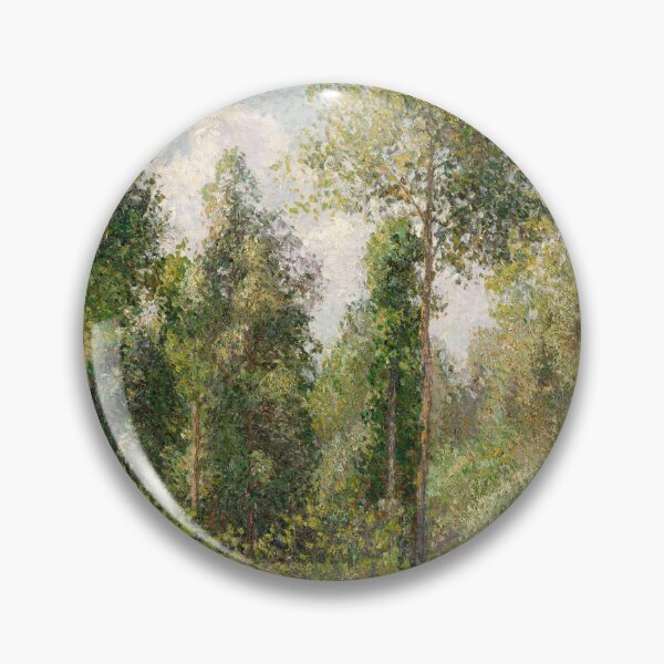Item preview, The painting Poplars, Eragny by Camille Pissarro 1895 designed and sold by botanicalworks.
