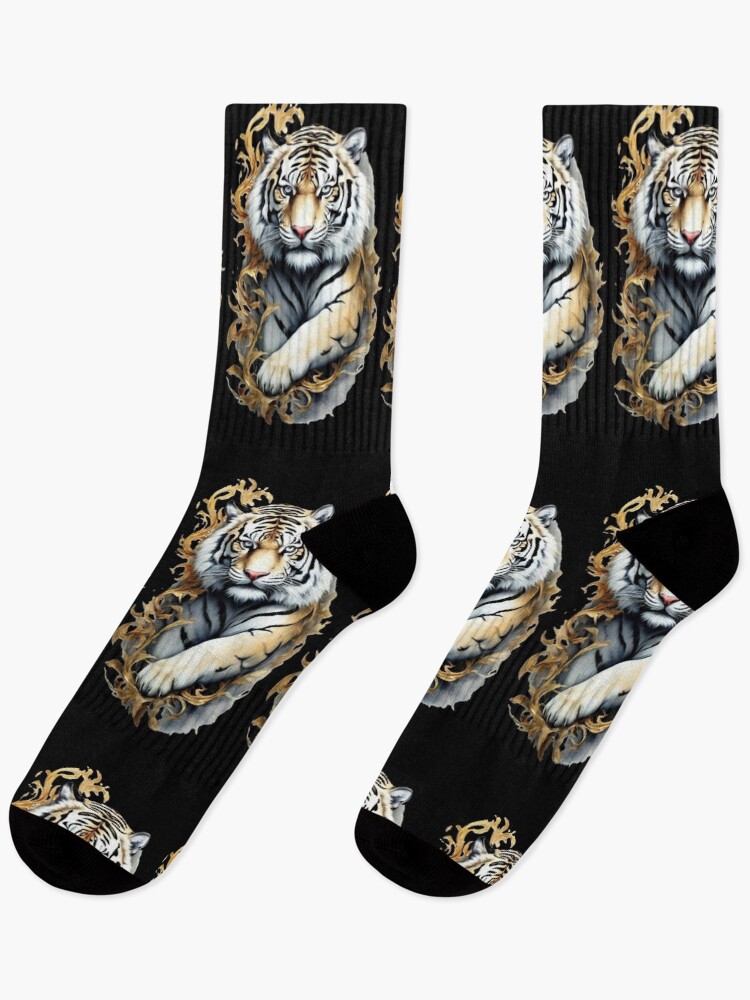 Thumbnail 1 of 5, Socks, Tiger Focused designed and sold by WackyJacks.