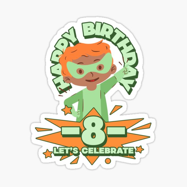 Item preview, Superhero 8th Birthday – Let’s Celebrate! designed and sold by Grin22.