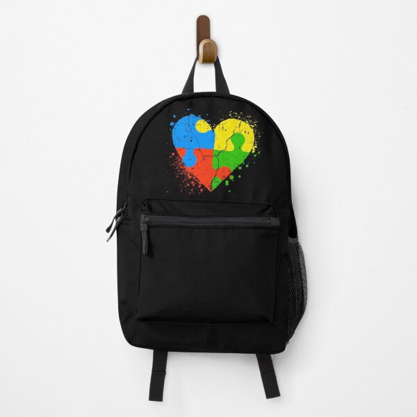 Item preview, Autism Awareness Heart Love Puzzle Pieces Matching Retro designed and sold by SunfullyYours.
