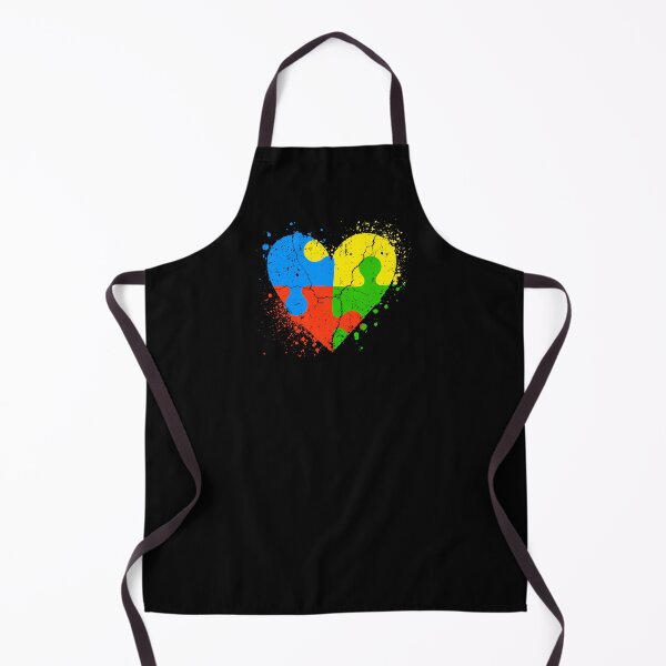 Item preview, Autism Awareness Heart Love Puzzle Pieces Matching Retro designed and sold by SunfullyYours.