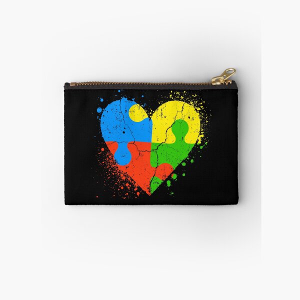 Item preview, Autism Awareness Heart Love Puzzle Pieces Matching Retro designed and sold by SunfullyYours.