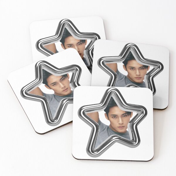 Item preview, Kpop SVT Mingyu Bias Y2K Chrome Star designed and sold by StarBunnyDesign.