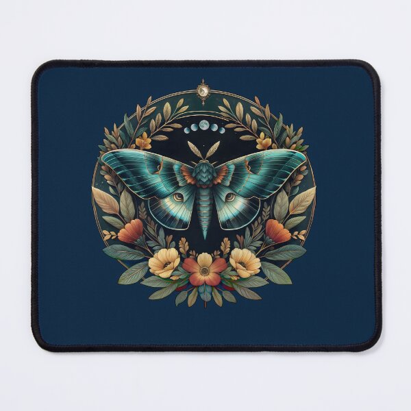 Item preview, Moth Moon Flowers Astrology cottagecore Celestial boho aesthetics and Moon Astrology Lovers designed and sold by Collagedream.