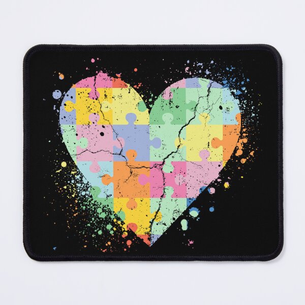 Item preview, Autism Awareness Heart Love Pastel Puzzle Pieces Retro  designed and sold by SunfullyYours.