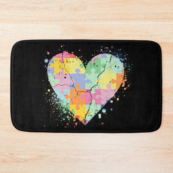 Item preview, Autism Awareness Heart Love Pastel Puzzle Pieces Retro  designed and sold by SunfullyYours.