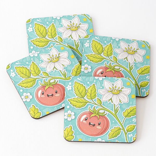 Item preview, Ripe Red Tomato with Blooming Tomato Flower designed and sold by WinusYTS.