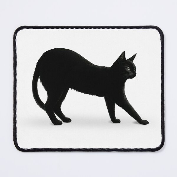 Item preview, Minimalist Black Cat Yoga Stretch T-Shirt designed and sold by Doug0276.