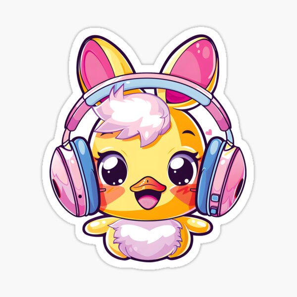 Item preview, Happy Colorful Daffy with Headphones designed and sold by Anicue.
