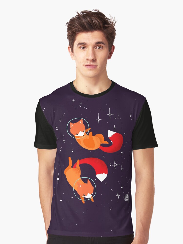 Thumbnail 1 of 5, Graphic T-Shirt, Space Foxes designed and sold by Vierkant.