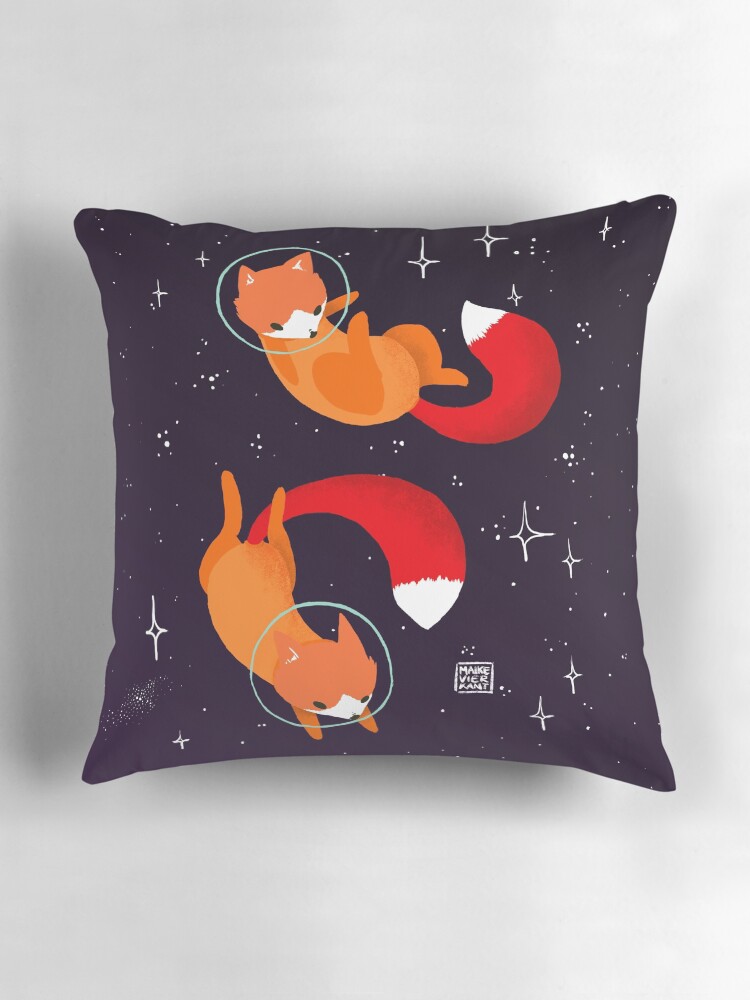 Thumbnail 3 of 4, Pillow, Space Foxes designed and sold by Vierkant.