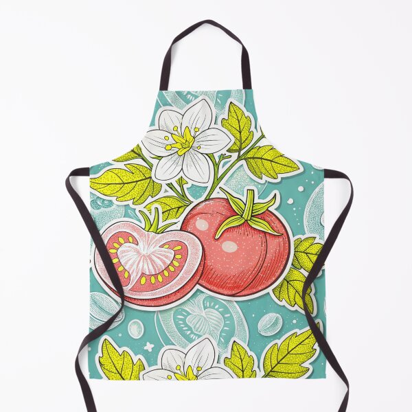 Item preview, Ripe Red Tomato with Blooming Flower and Halved Tomato designed and sold by WinusYTS.