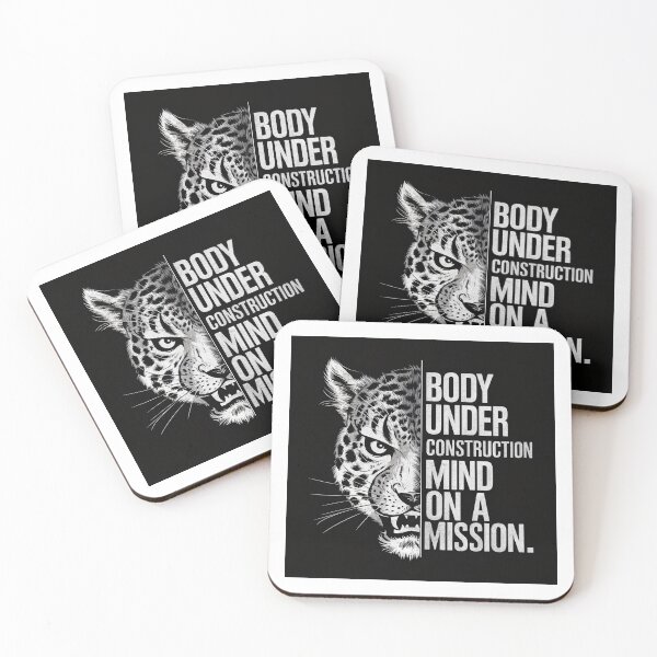 Item preview, Fierce Gym Motivation – Body Under Construction, Mind on a Mission designed and sold by Trend Pixel Co..
