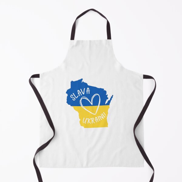Item preview, Slava Ukraini Wisconsin Supports Ukraine Heart designed and sold by rosaliemillen.