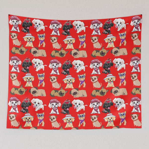 Item preview, Puppers Party: Paw-some Celebration Pattern Art designed and sold by Zakrytos ★★★★★.