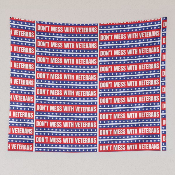 Item preview, Don't Mess With Veterans sticker, magnet or t-shirt designed and sold by PIXEL POP DESIGNS - Beyond the Norm!.