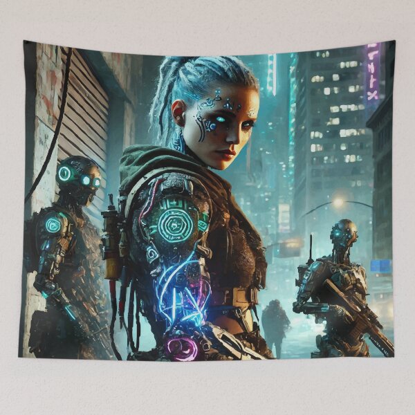 Item preview, Neon Rebellion: Cyberpunk Survivor  designed and sold by AbstractAnom.