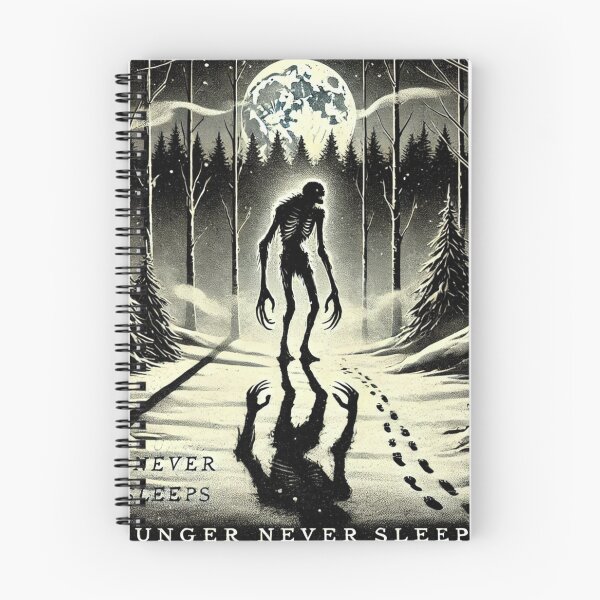 Aperçu de l'œuvre Wendigo ne dort jamais – Rencontre d'horreur hivernale – Cryptid Art créée et vendue par CryptidNoir.