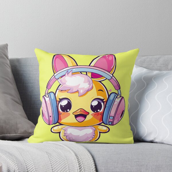 Item preview, Happy Colorful Daffy with Headphones_yellow designed and sold by Anicue.