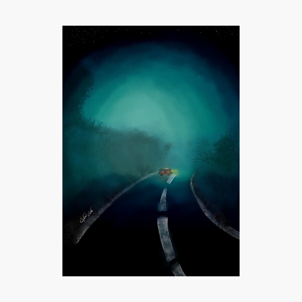Item preview, lonely drive night designed and sold by Sap_San.