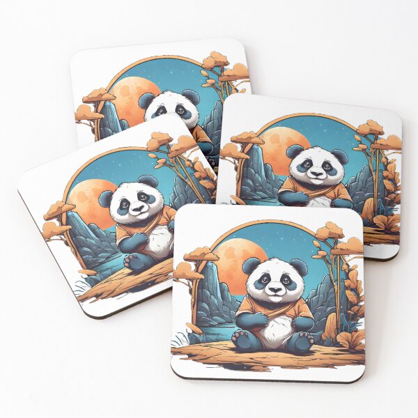 Item preview, cute panda watching moon designed and sold by Karaz's Animal Kingdom.