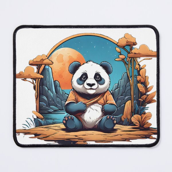 Item preview, cute panda watching moon designed and sold by Karaz's Animal Kingdom.
