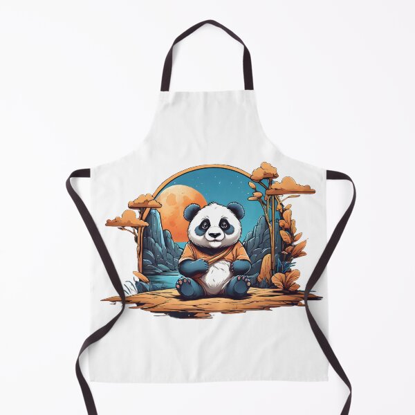 Item preview, cute panda watching moon designed and sold by Karaz's Animal Kingdom.