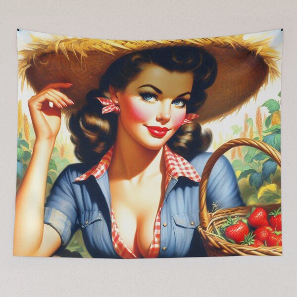 Item preview, Country Farmer Girl designed and sold by PulpVintage.