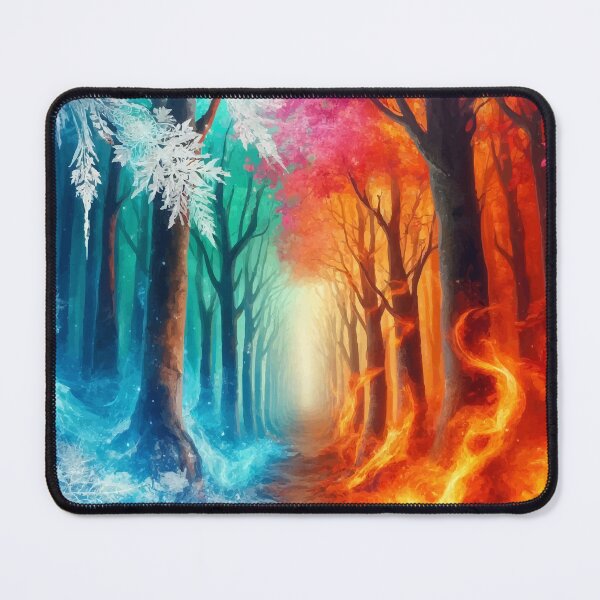 Item preview, The Eternal Balance: Fire & Ice Forest designed and sold by AbstractAnom.