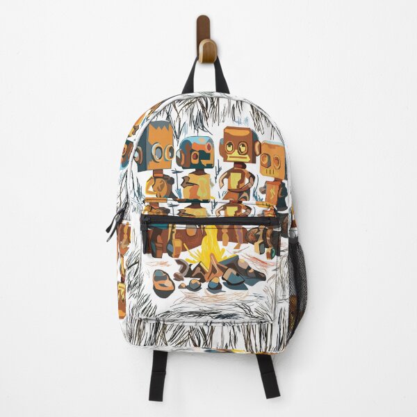 Item preview, Sitting Robots in a Camp Fire designed and sold by Kaelian Kollective.