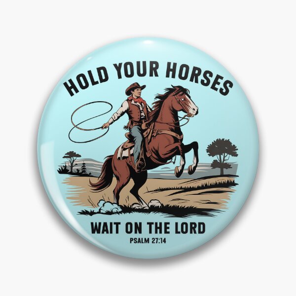 Item preview, Detén tus caballos - Salmo 27:14 Diseño Cristiano Occidental designed and sold by Aredbox.