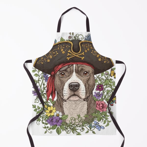 Item preview, Funny pitbull mom shirt with paw print design, Pirate Pitbull, Dog Lover , highly detailed, digital illustration of a Pitbull design designed and sold by rich4Design.