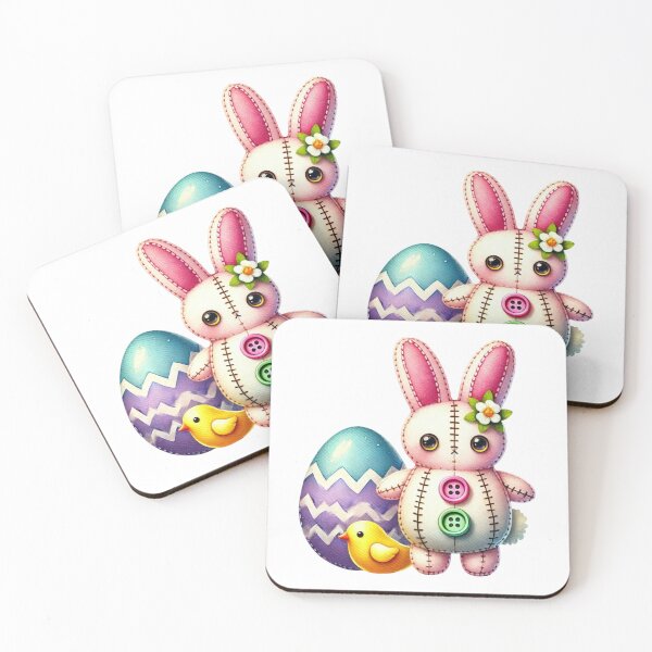 Item preview, Cute creepy Easter Bunny  doll & chick design  designed and sold by Invisible-Cult.