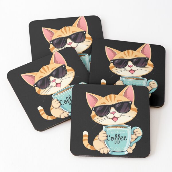 Item preview, Drink Coffee, Love cats designed and sold by CottonWonders.