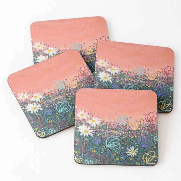 Item preview, Wildflower Disco Disco - Semi abstract floral painting designed and sold by NavySloth-Art.
