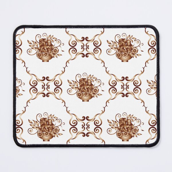 Item preview, Victorian style, brown floral pattern, white background. Seamless floral pattern-133. designed and sold by Natalya Alexandrou.
