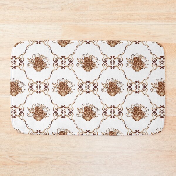 Item preview, Victorian style, brown floral pattern, white background. Seamless floral pattern-133. designed and sold by Natalya Alexandrou.