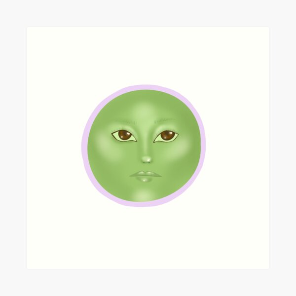 Aperçu de l'œuvre visage vert créée et vendue par pippacore.