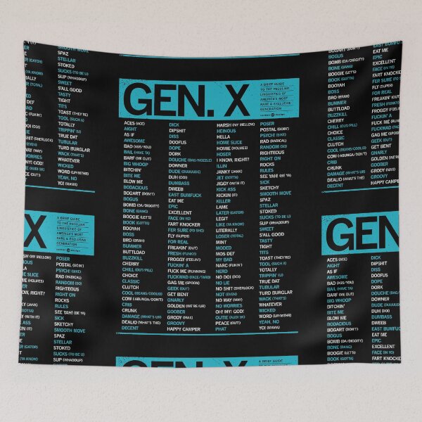 Item preview, GEN-X - SLANG GUIDE - BLUE GREEN designed and sold by Carbon13Design.