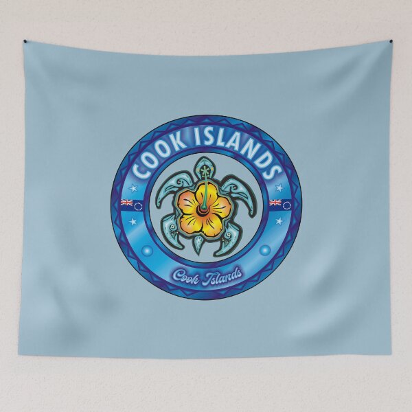 Item preview, Cook Islands sea turtle hibiscus designed and sold by studioss76.