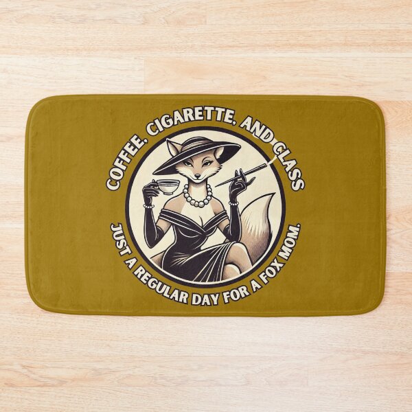 Item preview, Fox mom with coffee cigarette and class mothers day designed and sold by Meandmyshop.