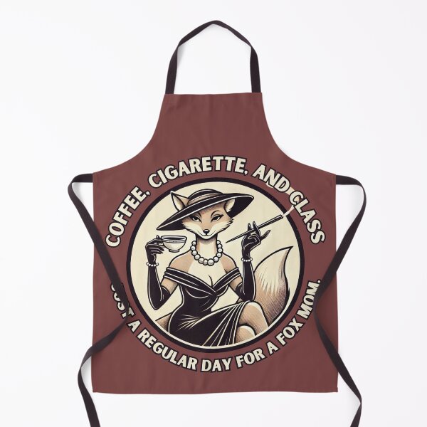 Item preview, Fox mom with coffee cigarette and class mothers day designed and sold by Meandmyshop.