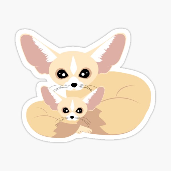 Fennec Foxes Sticker By Jannasalak Redbubble