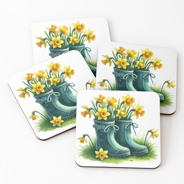 Item preview, Green welly boots and Yellow spring daffodils. Very pretty floral design designed and sold by Invisible-Cult.